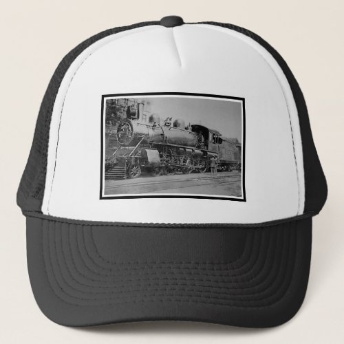Vintage Steam Engine Locomotive Railroad Trucker Hat