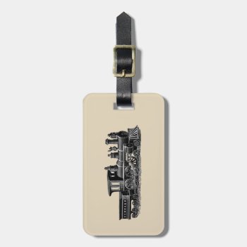 Vintage Steam Engine Luggage Tag by angelworks at Zazzle