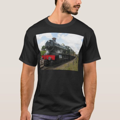 Vintage steam engine old railway train T_Shirt