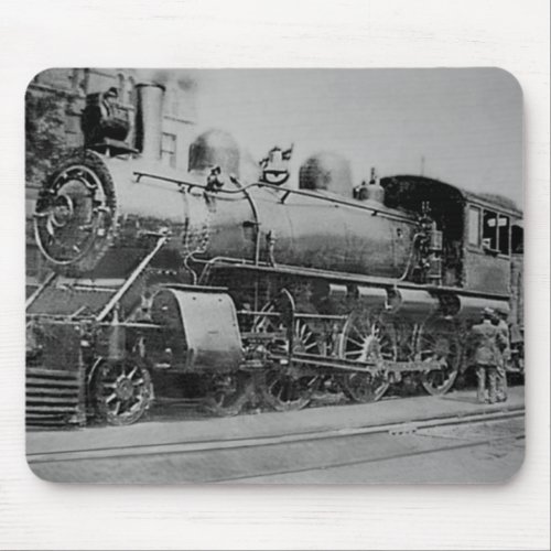 Vintage Steam Engine Railroad Locomotive Mouse Pad