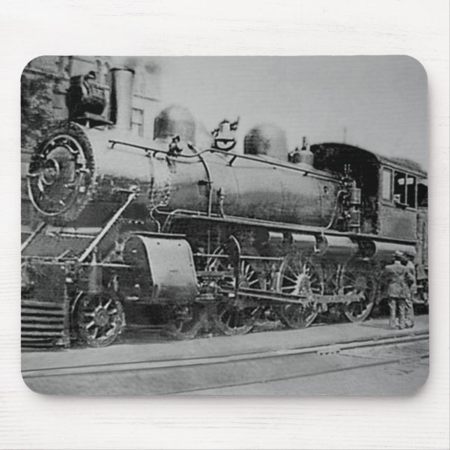 Vintage Steam Engine Railroad Locomotive Mouse Pad (Front)