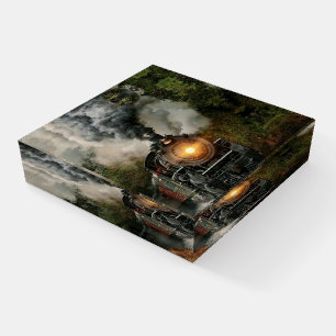 Vintage Steam Engine Train Paperweight