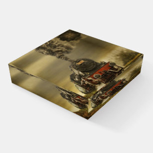 Vintage Steam Engine Train Paperweight