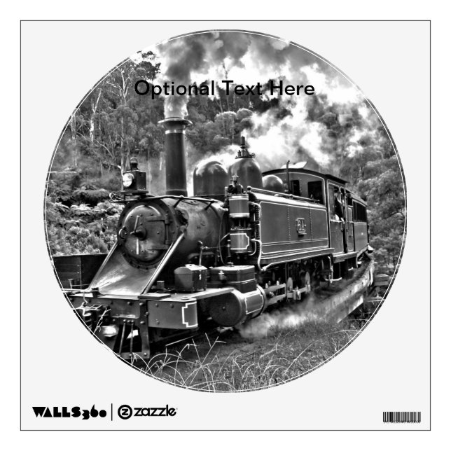 Vintage Steam Engine Train Wall Sticker (Front)
