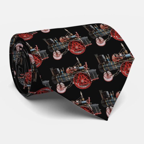 VINTAGE STEAM LOCOMOTIVE black Tie