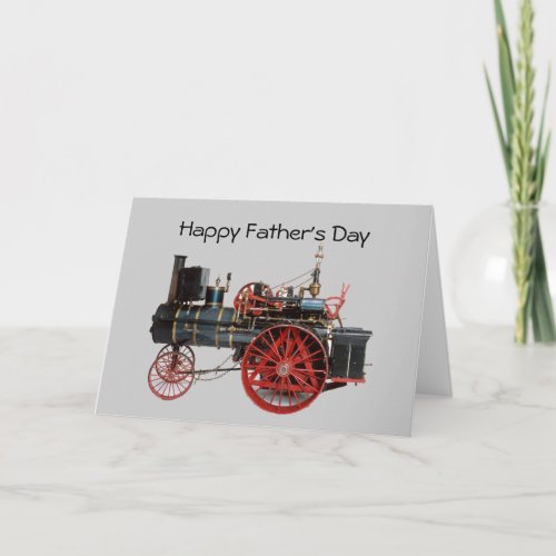 VINTAGE STEAM LOCOMOTIVE FATHERS DAY CARD