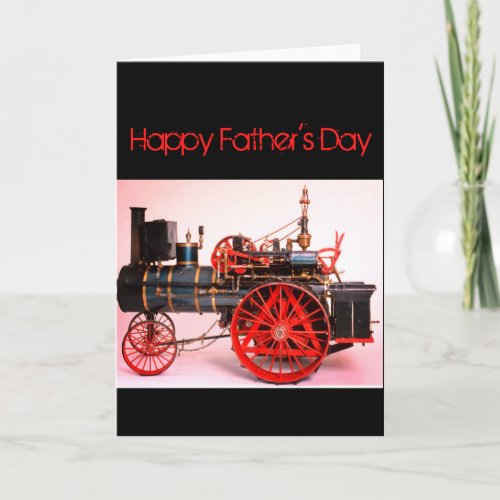 VINTAGE STEAM LOCOMOTIVE FATHERS DAY CARD