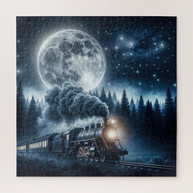 Vintage Steam Locomotive Jigsaw Puzzle (Vertical)