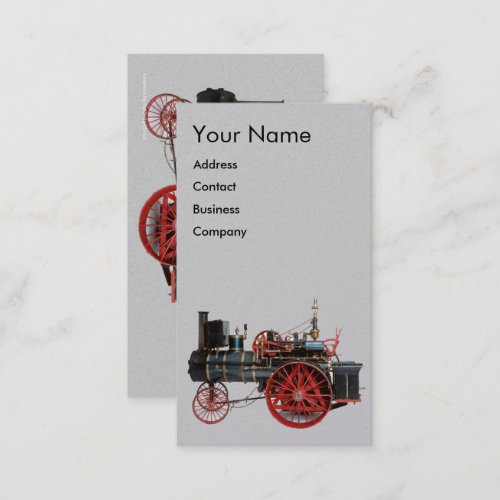 VINTAGE STEAM LOCOMOTIVE MONOGRAM BUSINESS CARD