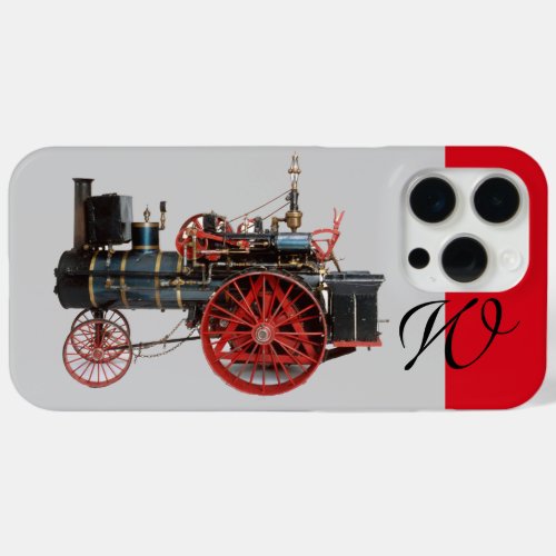 VINTAGE STEAM LOCOMOTIVE MONOGRAM iPhone 15 PRO MAX CASE