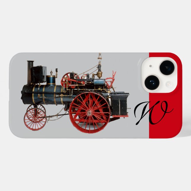 VINTAGE STEAM LOCOMOTIVE MONOGRAM Case-Mate iPhone CASE (Back (Horizontal))