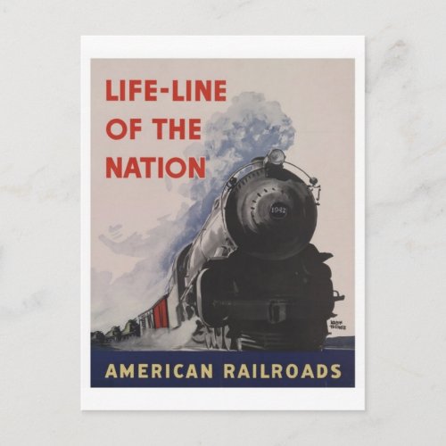 Vintage Steam Locomotive Postcard