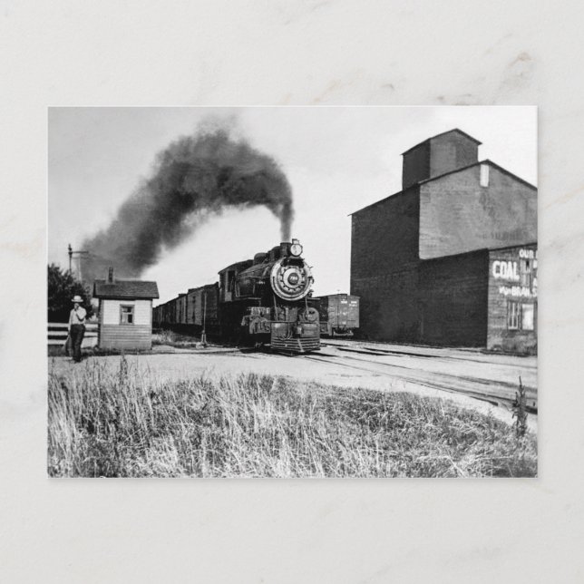 Vintage Steam Locomotive Pure Americana Photo Prin Postcard (Front)