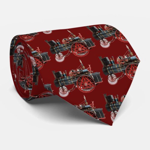 VINTAGE STEAM LOCOMOTIVE red Neck Tie