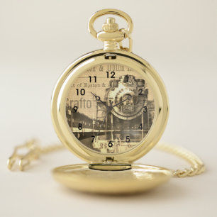 Vintage Steam Locomotive Train Pocket Watch