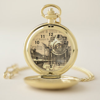 Vintage Steam Locomotive Train Pocket Watch