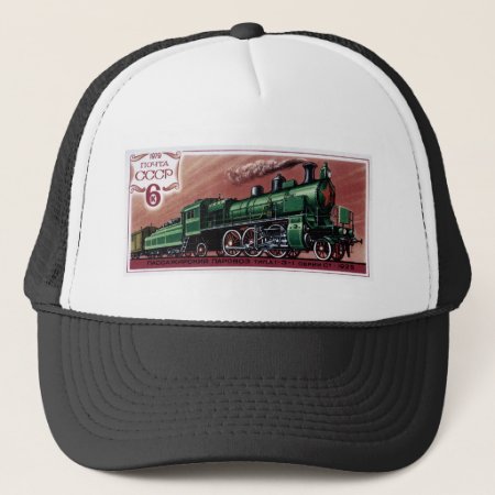 Vintage Steam Locomotive Trains Trucker Hat
