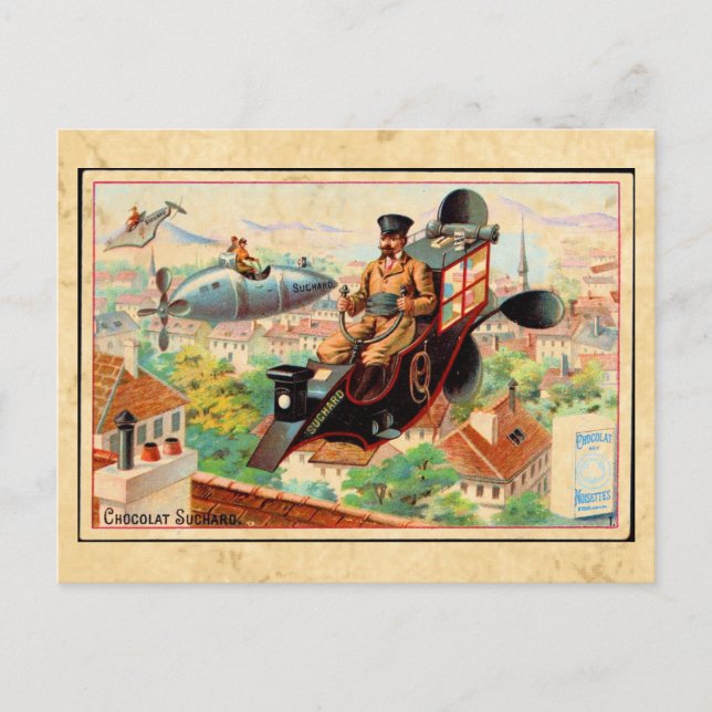 Vintage Steam Punk Advertising Postcard (Front)