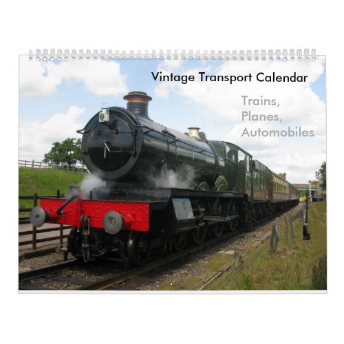 Vintage steam railway train calendar