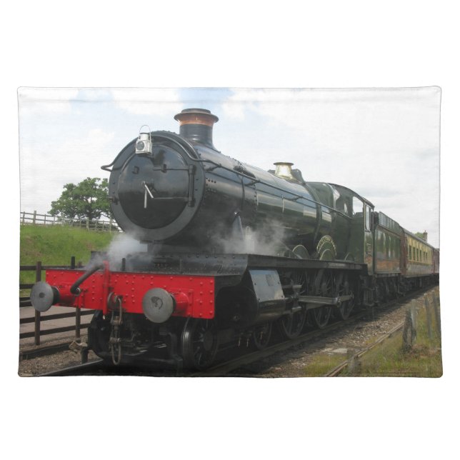 Vintage steam railway train placemat (Front)