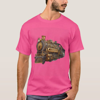 Vintage Steam Train Art For Steampunk Enthusiasts T-Shirt