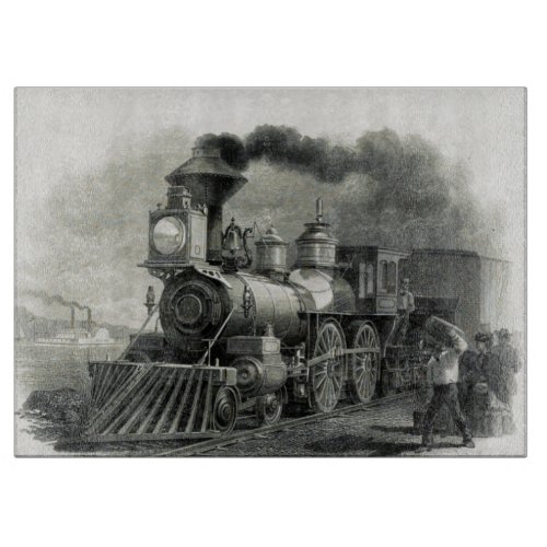 Vintage Steam Train Cutting Board