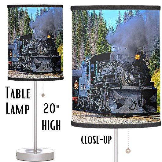 Vintage Steam Train Engine Table Lamp
