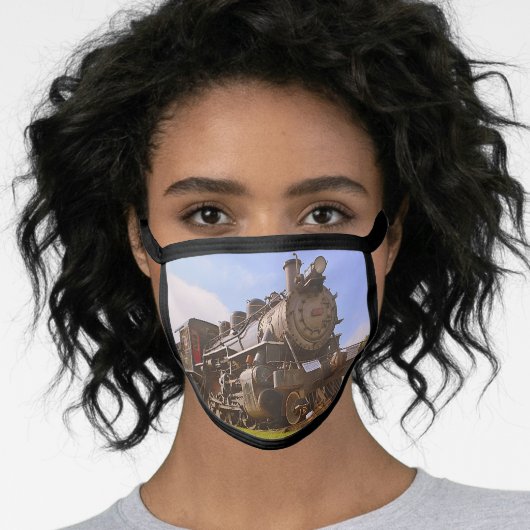 Vintage Steam Train Face Mask (Worn Her)