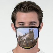 Vintage Steam Train Face Mask (Worn Him)