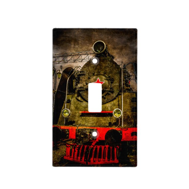 Vintage Steam Train - Heavy Duty Light Switch Cover (Front)