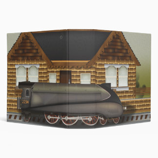 Vintage Steam Train in Station Binder