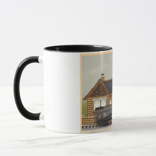 Vintage Steam Train in Station Mug