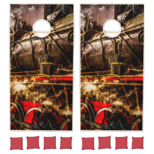 Vintage Steam Train - In Steam Cornhole Set