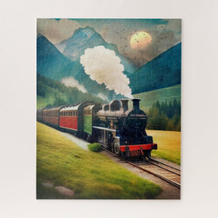 Vintage Steam Train Jigsaw Puzzle