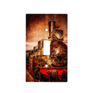 Vintage steam train light switch cover