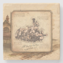 Vintage Steam Train / Locomotive Art. Driver Gift