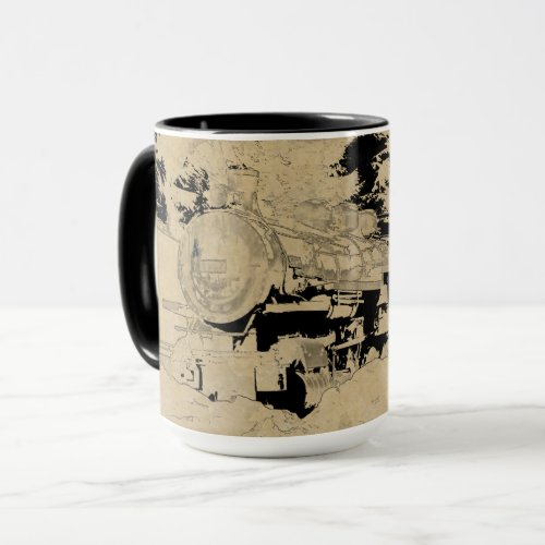 Vintage Steam Train Mug