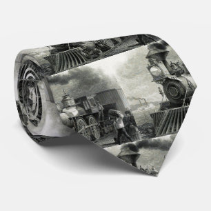 Vintage Steam Train Necktie