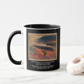 Vintage Steam Train Painting Historic Railroad Mug