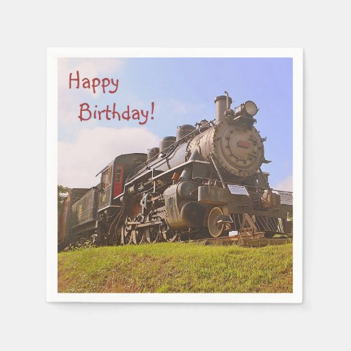 Vintage Steam Train Paper Napkins