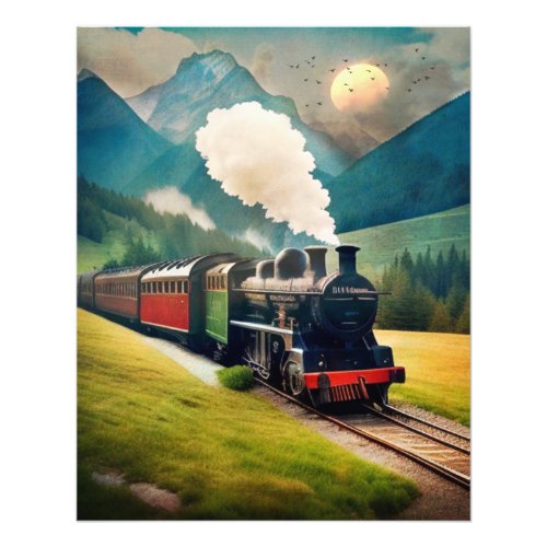 Vintage Steam Train Photo Print