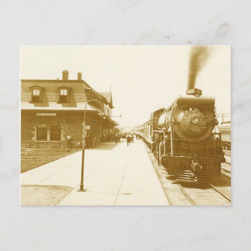 Vintage Steam Train Postcard