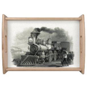 Vintage Steam Train Serving Tray