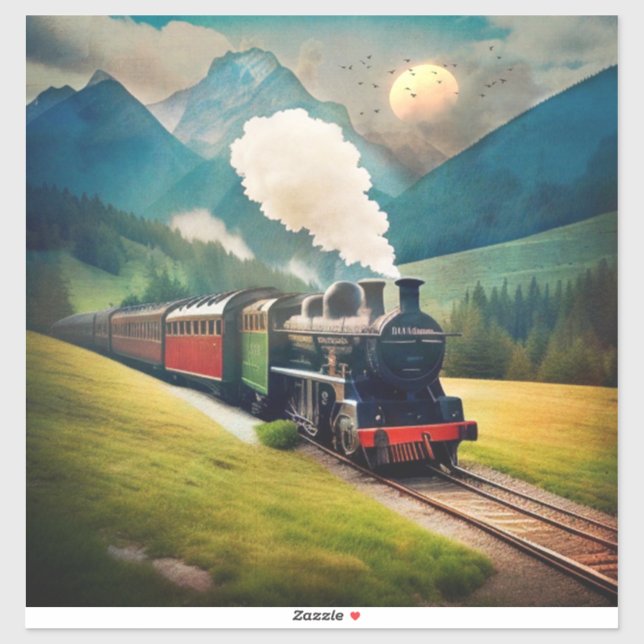 Vintage Steam Train Sticker (Sheet)