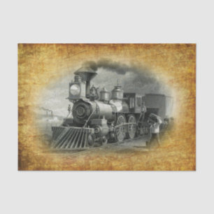 Vintage Steam Train Tissue Paper