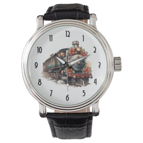 Vintage Steam Train Traditional Christmas Watch