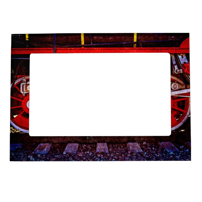 Vintage Steam Train Wheels Magnetic Frame (Front)