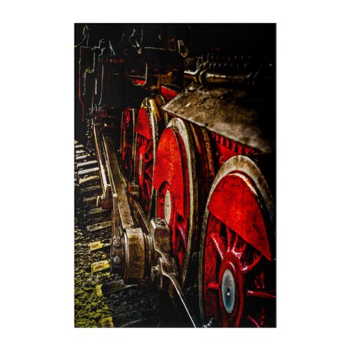 Vintage Steam Train _ Wheels of Iron Acrylic Print