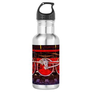 Vintage Steam Train Wheels Stainless Steel Water Bottle