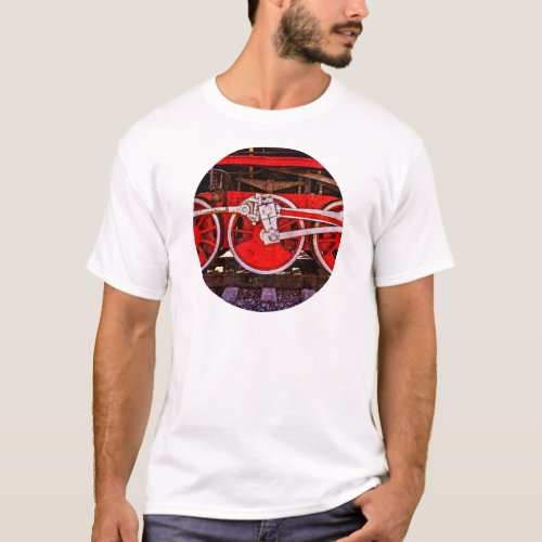 Vintage Steam Train Wheels T_Shirt